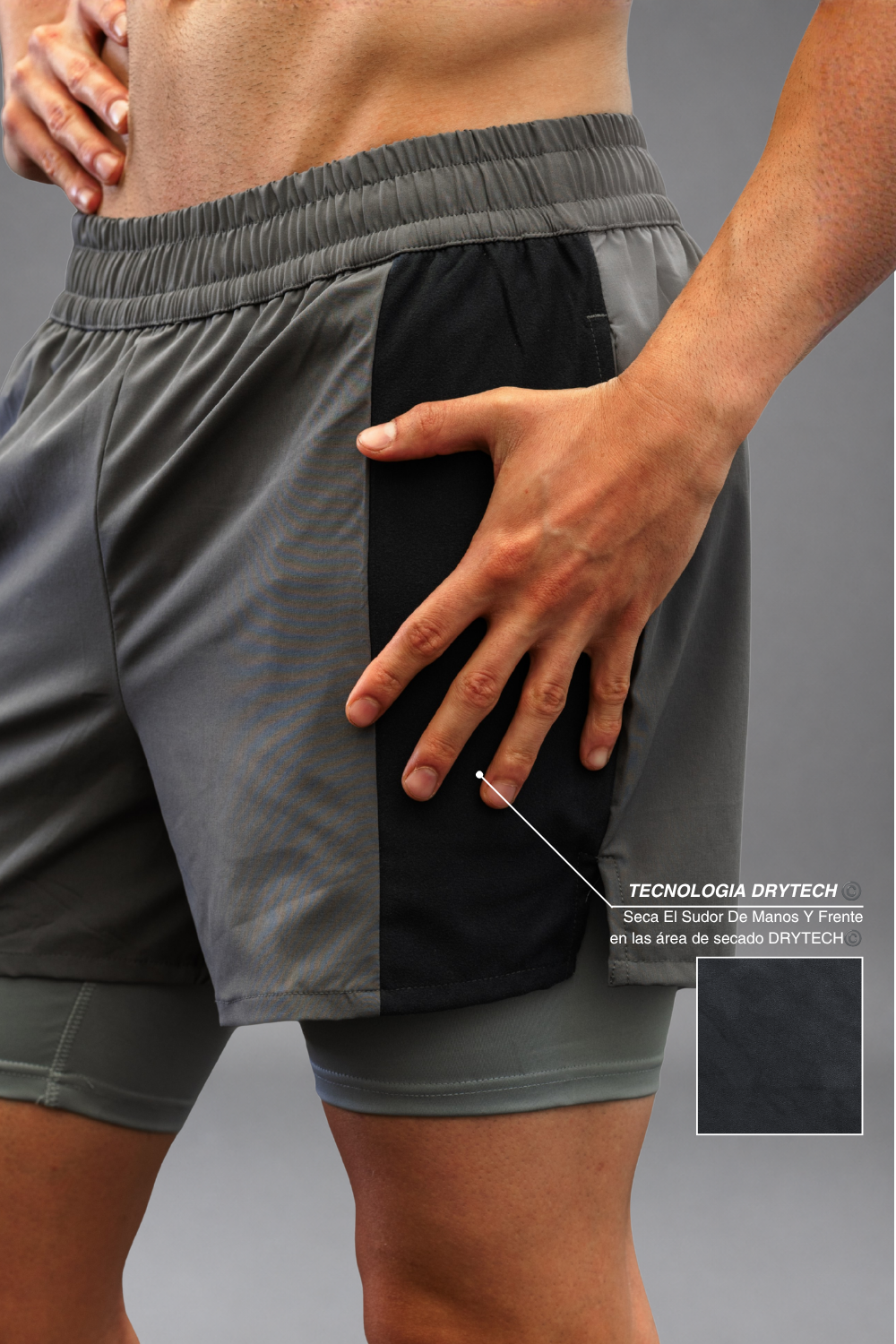 Left-Handed Quickdry Advance Shorts – Stone